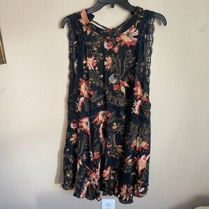 Free People Floral Mini Dress L